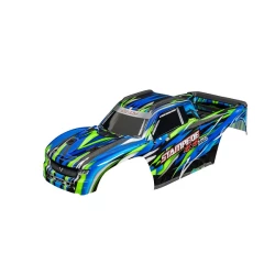 Body, Stampede 4X4 VXL, green (painted, decals applied) (assembled with front & rear body mounts and rear body support for clipless mounting)