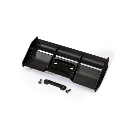 Wing, race, low profile (black)/ wing washer/ 4x12mm FCS (2)