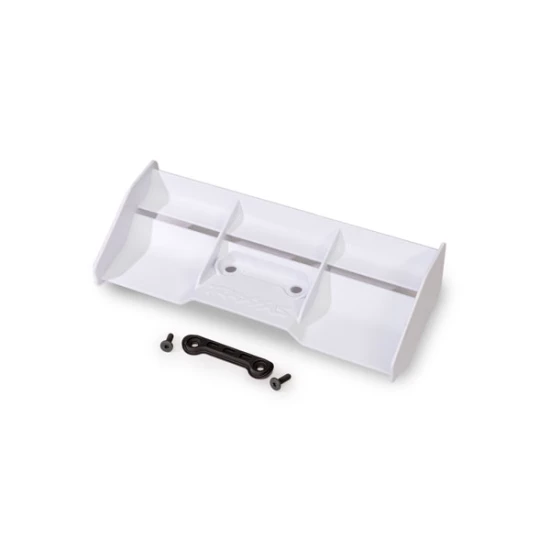 Wing, race, low profile (white)/ wing washer/ 4x12mm FCS (2)