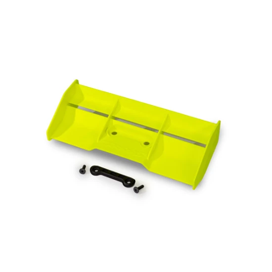 Wing, race, low profile (yellow)/ wing washer/ 4x12mm FCS (2)