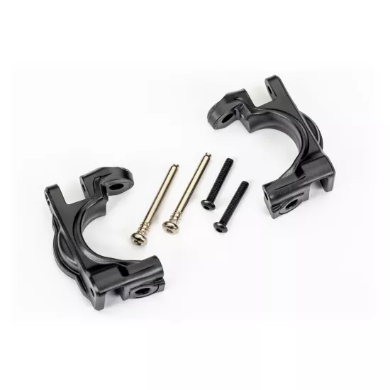 Caster blocks (c-hubs), extreme heavy duty, black (left & right)/ 3x32mm hinge pins (2)/ 3x20mm BCS (2) (for use with #9080 upgrade kit)