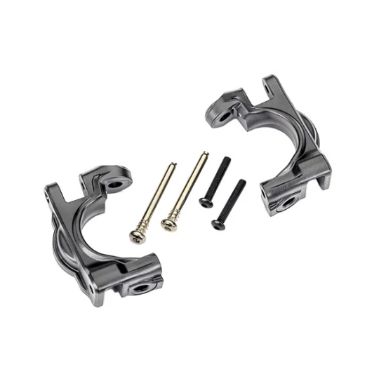 Caster blocks (c-hubs), extreme heavy duty, gray (left & right)/ 3x32mm hinge pins (2)/ 3x20mm BCS (2) (for use with #9080 upgrade kit)