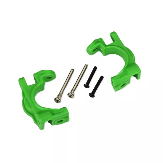 Caster blocks (c-hubs), extreme heavy duty, green (left & right)/ 3x32mm hinge pins (2)/ 3x20mm BCS (2) (for use with #9080 upgrade kit)