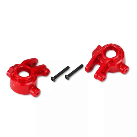 Steering blocks, extreme heavy duty, red (left & right)/ 3x20mm BCS (2) (for use with #9080 upgrade kit)