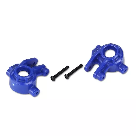 Steering blocks, extreme heavy duty, blue (left & right)/ 3x20mm BCS (2) (for use with #9080 upgrade kit)