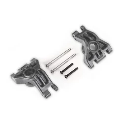 Carriers, stub axle, rear, extreme heavy duty, gray (left & right)/ 3x41mm hinge pins (2)/ 3x20mm BCS (2) (for use with #9080 upgrade kit)