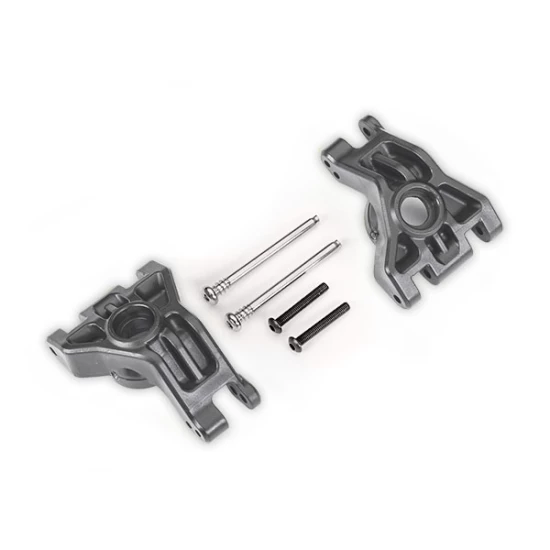 Carriers, stub axle, rear, extreme heavy duty, gray (left & right)/ 3x41mm hinge pins (2)/ 3x20mm BCS (2) (for use with #9080 upgrade kit)