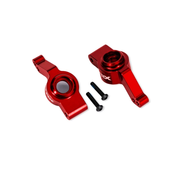 Red Aluminum Stub Axle Carriers (L&R)