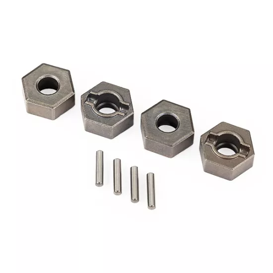 Wheel hubs, 12mm hex (steel), extreme heavy duty (4)/ 2x9.8mm pin (4) (for use with #9080 upgrade kit and 6mm axles)