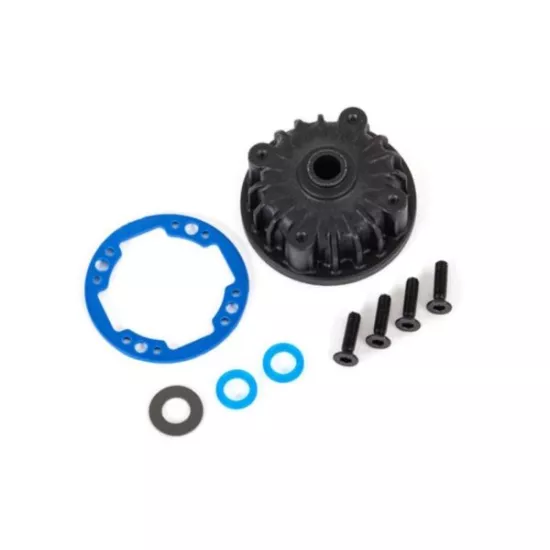Housing, center differential/ x-ring gaskets (2)/ 5x10x0.5 PTFE-coated washer (1)/ 2.5x8 CCS (4)