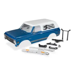 Body, Chevrolet Blazer (1972), complete (blue) (includes grille, side mirrors, door handles, windshield wipers, front & rear bumpers, decals)