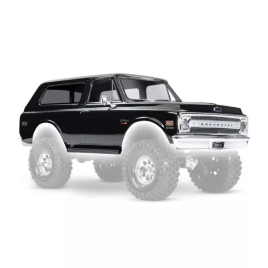 Body, Chevrolet Blazer (1969), complete (black) (includes grill, side mirrors, door handles, windshield wipers, front & rear bumpers, decals)