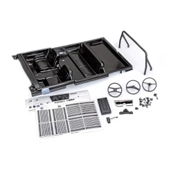 Interior, Chevrolet Blazer (1969 -1972) (black) (includes rollbar, gauge bezel, steering wheel and column, shifter, armrest, decals) (fits #9111 and 9112 bodies) (requires #9128 body cage for installation)