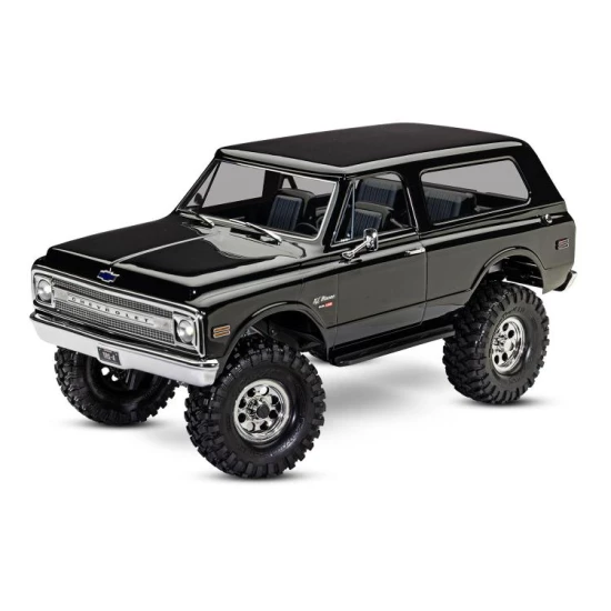 Interior, Chevrolet Blazer (1969 -1972) (black) (includes rollbar, gauge bezel, steering wheel and column, shifter, armrest, decals) (fits #9111 and 9112 bodies) (requires #9128 body cage for installation)