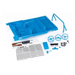 Interior, Chevrolet Blazer (1969 -1972) (blue) (includes rollbar, gauge bezel, steering wheel and column, shifter, armrest, decals) (fits #9111 and 9112 bodies) (requires #9128 body cage for installation)