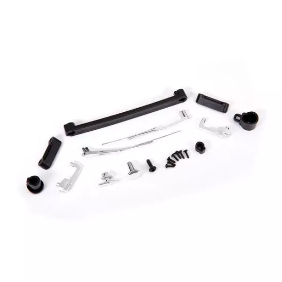 Door handles, left, right, and rear/ retainers (3)/ windshield wipers, left & right/ retainer (1)/ fuel cap/ fuel flange/ fuel cap mount/ 1.6x5 BCS (self-tapping) (7)/ 2.6x8 BCS (1)