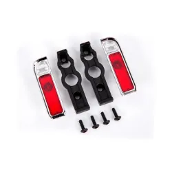 Tail light housing, chrome (2)/ lens (2)/ retainers (left & right)/ 2.6x8 BCS (self-tapping) (4)