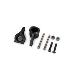 Steering blocks, extreme heavy duty, black (left & right)/ 3x26mm hinge pins (2)/ 3x15mm BCS (2) (for use with #9180, 9181, 9182 upgrade kit)