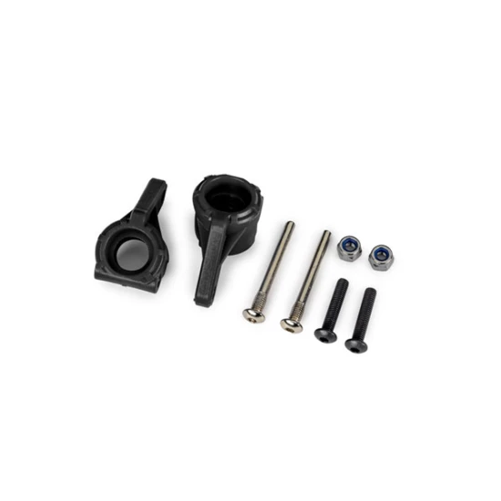Steering blocks, extreme heavy duty, black (left & right)/ 3x26mm hinge pins (2)/ 3x15mm BCS (2) (for use with #9180, 9181, 9182 upgrade kit)
