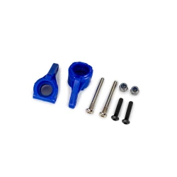 Steering blocks, extreme heavy duty, blue (left & right)/ 3x26mm hinge pins (2)/ 3x15mm BCS (2) (for use with #9180, 9181, 9182 upgrade kit)