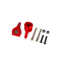 Steering blocks, extreme heavy duty, red (left & right)/ 3x26mm hinge pins (2)/ 3x15mm BCS (2) (for use with #9180, 9181, 9182 upgrade kit)