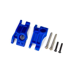 Carriers, stub axle, rear, extreme heavy duty, blue (left & right)/ 3x31mm hinge pins (2)/ 3x18mm BCS (2) (for use with #9180, 9181, 9182 upgrade kit)