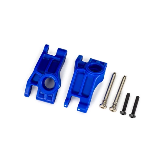 Carriers, stub axle, rear, extreme heavy duty, blue (left & right)/ 3x31mm hinge pins (2)/ 3x18mm BCS (2) (for use with #9180, 9181, 9182 upgrade kit)
