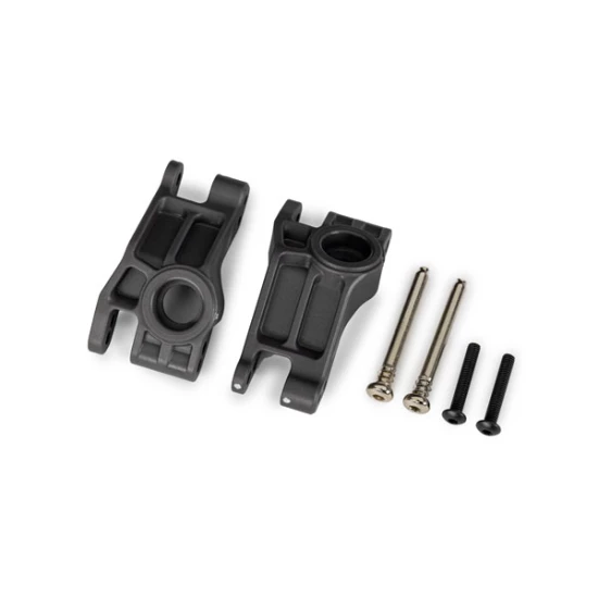 Carriers, stub axle, rear, extreme heavy duty, gray (left & right)/ 3x31mm hinge pins (2)/ 3x18mm BCS (2) (for use with #9180, 9181, 9182 upgrade kit)