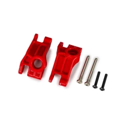 Carriers, stub axle, rear, extreme heavy duty, red (left & right)/ 3x31mm hinge pins (2)/ 3x18mm BCS (2) (for use with #9180, 9181, 9182 upgrade kit)