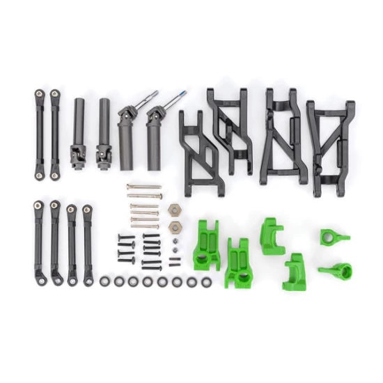 Outer Driveline & Suspension Upgrade Kit, extreme heavy duty, green (fits Slash  2WD)