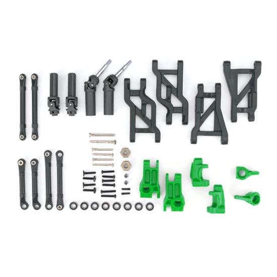 Outer Driveline & Suspension Upgrade Kit, extreme heavy duty, green (fits Bandit  or Drag Slash )
