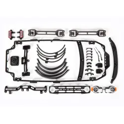 Body, Ford Bronco (2021) (clear, requires painting)/ decals/ window masks (includes grille, side mirrors, door handles, fender flares, windshield wipers, spare tire mount, clipless mounting, hardware) (requires #8080X inner fenders)