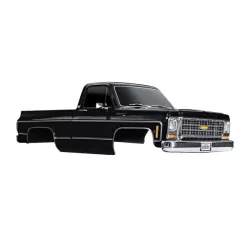 Body, Chevrolet K10 Truck (1979), complete, black (painted, decals applied) (includes grille, side mirrors, door handles, windshield wipers, & clipless mounting) (requires #9288 inner fenders)