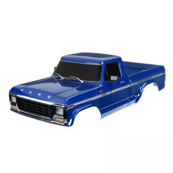 Body, Ford F-150 (1979), complete, blue (painted, decals applied) (includes grille, side mirrors, door handles, windshield wipers, front & rear bumpers, clipless mounting) (requires #9288 inner fenders) (roll bar sold separately choose #9262 chrome, 9262