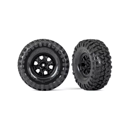 Tires and wheels, assembled, glued (TRX-4 2021 Bronco 1.9' wheels, Canyon Trail 4.6x1.9' tires) (2)
