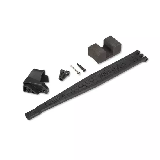 Battery hold-down/ battery clip/ hold-down post/ foam spacer/ screw pin (fits #9345 chassis)
