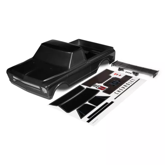 Body, Chevrolet C10 (black) (includes wing & decals) (requires #9415 series body accessories to complete body)