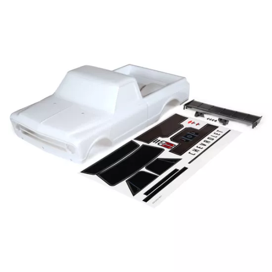 Body, Chevrolet C10 (white) (includes wing & decals) (requires #9415 series body accessories to complete body)
