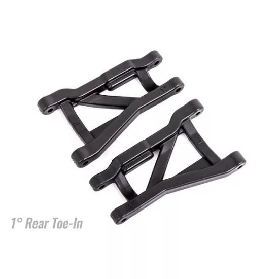 Suspension arms, black, rear (left & right), heavy duty, 1° toe angle (2)