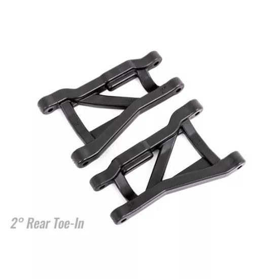 Suspension arms, black, rear (left & right), heavy duty, 2° toe angle (2)