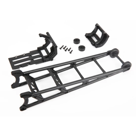 Wheelie bar, black (assembled)/ wheelie bar mount