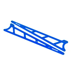 Side plates, wheelie bar, blue (aluminum) (2)