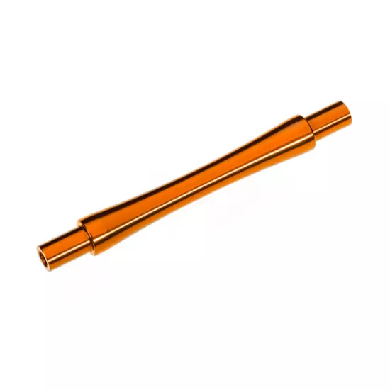 Axle, wheelie bar, 6061-T6 aluminum (orange-anodized) (1)/ 3x12 BCS (with threadlock) (2)