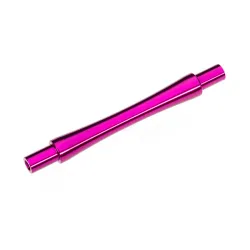 Axle, wheelie bar, 6061-T6 aluminum (pink-anodized) (1)/ 3x12 BCS (with threadlock) (2)