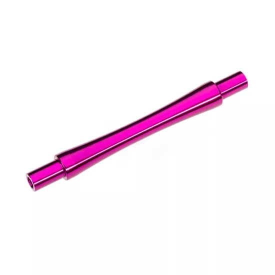 Axle, wheelie bar, 6061-T6 aluminum (pink-anodized) (1)/ 3x12 BCS (with threadlock) (2)
