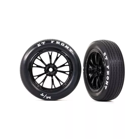 Tires & wheels, assembled, glued (Weld gloss black wheels, tires, foam inserts) (front) (2)