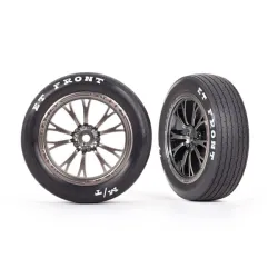 Tires & wheels, assembled, glued (Weld satin black chrome wheels, tires, foam inserts) (front) (2)