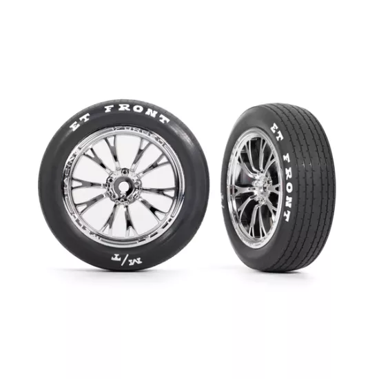 Tires & wheels, assembled, glued (Weld chrome wheels, tires, foam inserts) (front) (2)