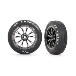 Tires & wheels, assembled, glued (Weld black chrome wheels, tires, foam inserts) (front) (2)