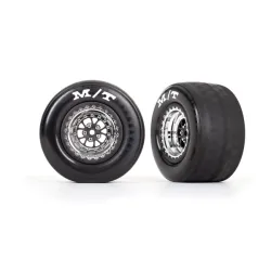 Tires & wheels, assembled, glued (Weld chrome with black wheels, tires, foam inserts) (rear) (2)